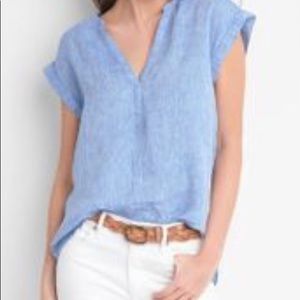New w/o Tags.  Gap Linen pop over.  Summer 2018.